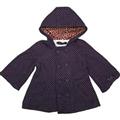 Oobi Wool Blend Swing Coat - Purple 1